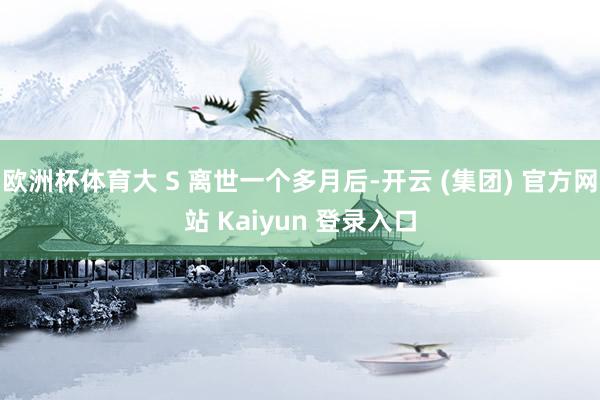 欧洲杯体育大 S 离世一个多月后-开云 (集团) 官方网站 Kaiyun 登录入口