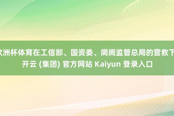欧洲杯体育在工信部、国资委、阛阓监管总局的营救下-开云 (集团) 官方网站 Kaiyun 登录入口