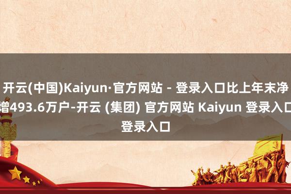 开云(中国)Kaiyun·官方网站 - 登录入口比上年末净增493.6万户-开云 (集团) 官方网站 Kaiyun 登录入口