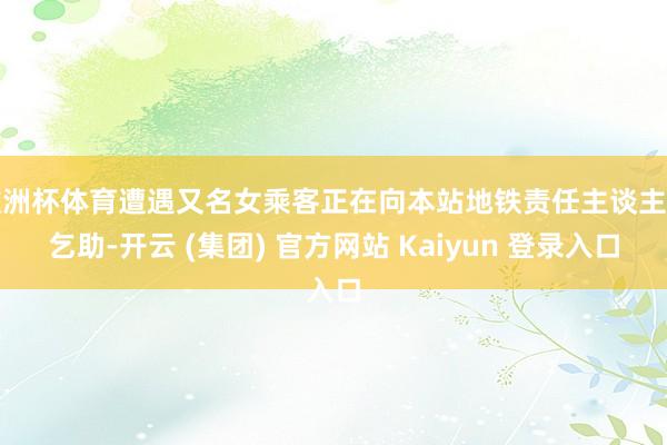 欧洲杯体育遭遇又名女乘客正在向本站地铁责任主谈主员乞助-开云 (集团) 官方网站 Kaiyun 登录入口