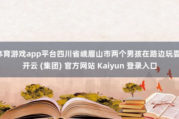 体育游戏app平台四川省峨眉山市两个男孩在路边玩耍-开云 (集团) 官方网站 Kaiyun 登录入口