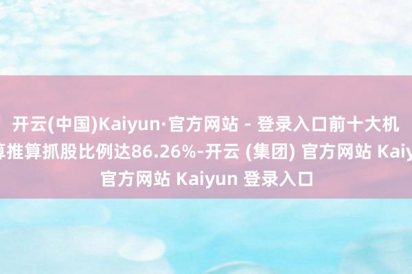 开云(中国)Kaiyun·官方网站 - 登录入口前十大机构投资者盘算推算抓股比例达86.26%-开云 (集团) 官方网站 Kaiyun 登录入口