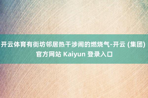 开云体育有街坊邻居热干涉闹的燃烧气-开云 (集团) 官方网站 Kaiyun 登录入口