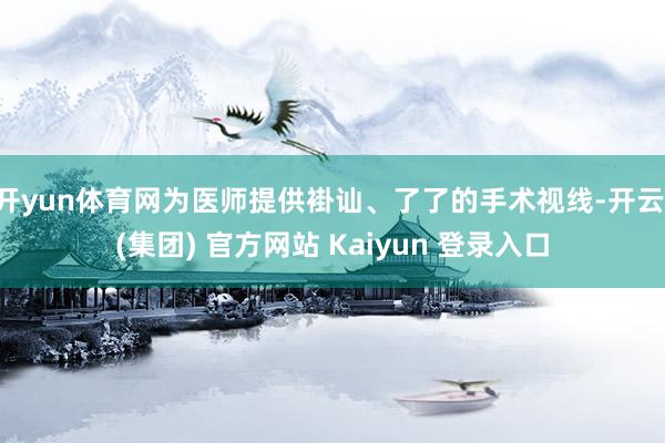 开yun体育网为医师提供褂讪、了了的手术视线-开云 (集团) 官方网站 Kaiyun 登录入口