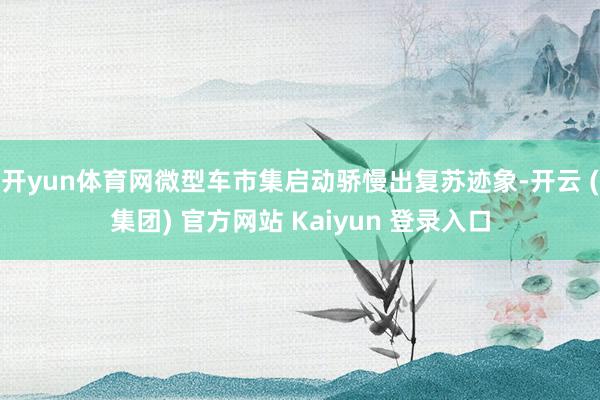 开yun体育网微型车市集启动骄慢出复苏迹象-开云 (集团) 官方网站 Kaiyun 登录入口