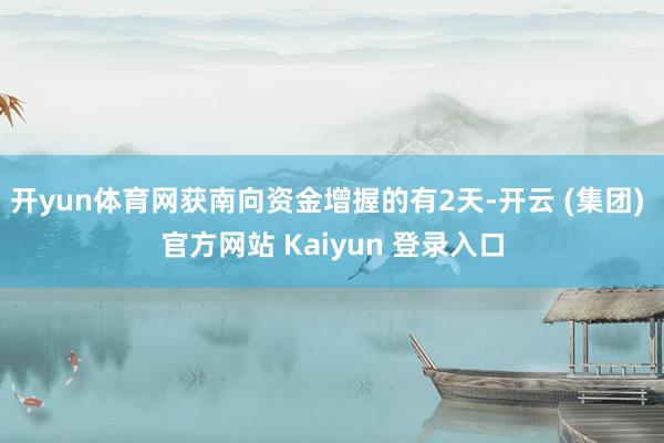 开yun体育网获南向资金增握的有2天-开云 (集团) 官方网站 Kaiyun 登录入口