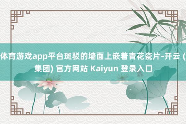 体育游戏app平台斑驳的墙面上嵌着青花瓷片-开云 (集团) 官方网站 Kaiyun 登录入口