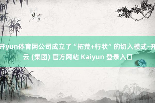 开yun体育网公司成立了“拓荒+行状”的切入模式-开云 (集团) 官方网站 Kaiyun 登录入口