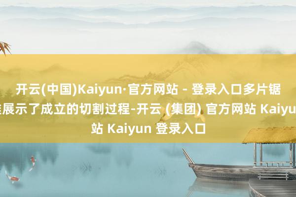开云(中国)Kaiyun·官方网站 - 登录入口多片锯视频直不雅展示了成立的切割过程-开云 (集团) 官方网站 Kaiyun 登录入口