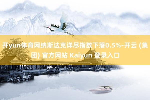 开yun体育网纳斯达克详尽指数下落0.5%-开云 (集团) 官方网站 Kaiyun 登录入口
