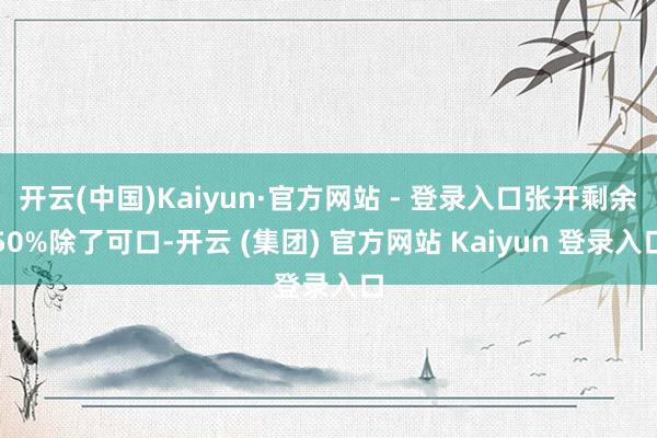 开云(中国)Kaiyun·官方网站 - 登录入口张开剩余50%除了可口-开云 (集团) 官方网站 Kaiyun 登录入口