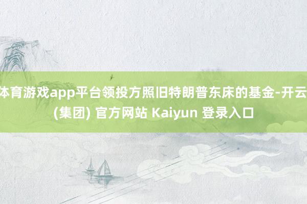 体育游戏app平台领投方照旧特朗普东床的基金-开云 (集团) 官方网站 Kaiyun 登录入口