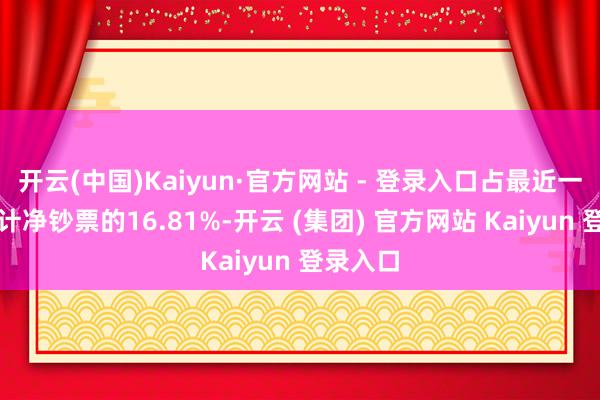 开云(中国)Kaiyun·官方网站 - 登录入口占最近一期经审计净钞票的16.81%-开云 (集团) 官方网站 Kaiyun 登录入口